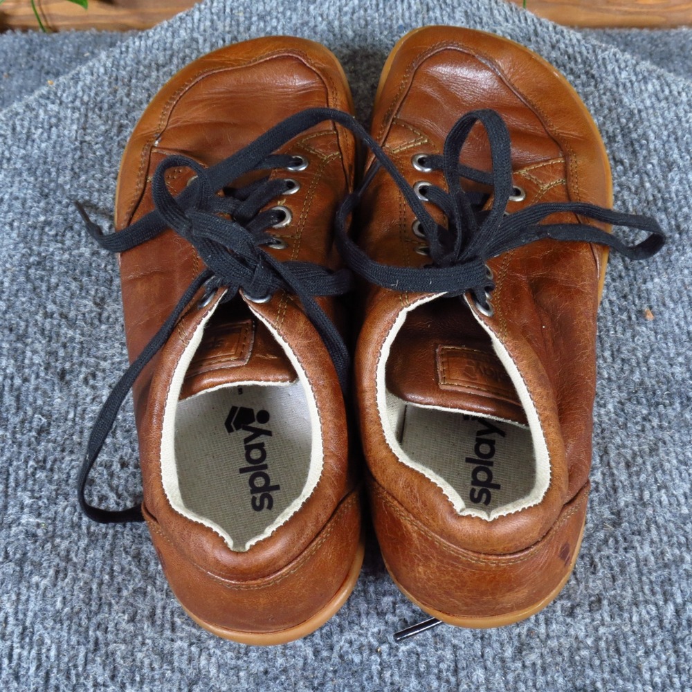 Splay Freestyle Unisex Barefoot Shoes Sz M7 W9 Minimalist Brown Leather Gum Sole - Picture 6 of 9